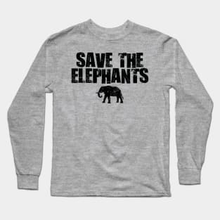 SAVE THE ELEPHANTS Long Sleeve T-Shirt